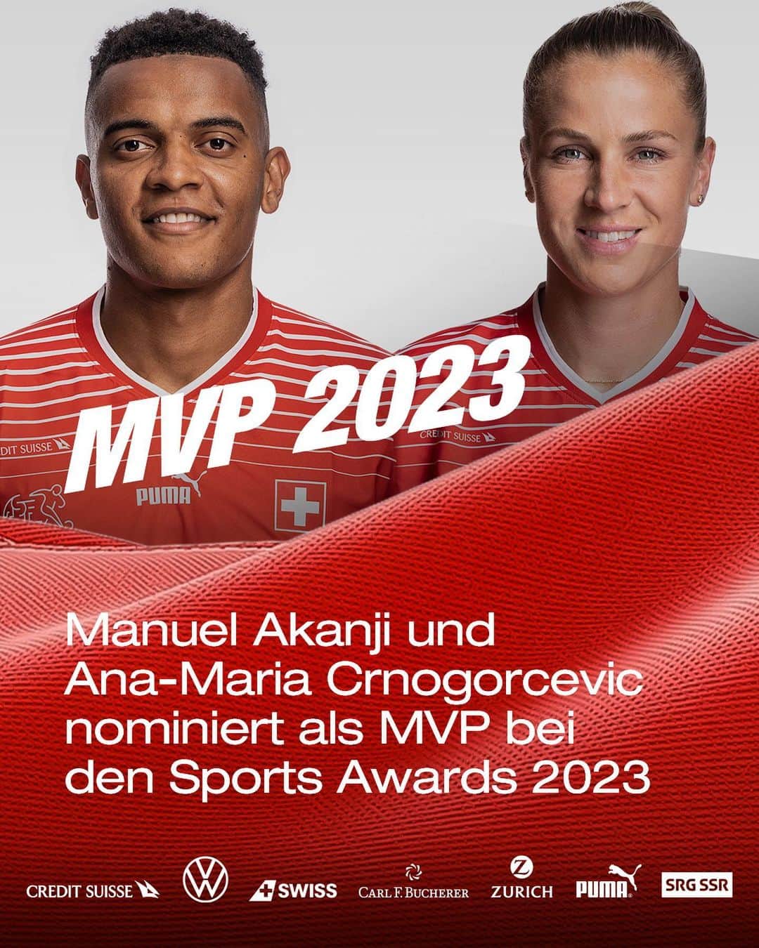 Ana Maria Crnogorcevicのインスタグラム：「Stimmt ab für @obafemi.5 und @ana_crnogorcevic  Votez pour Manu et Ana ! Votate Manu e Ana!  👉 www.sports-awards.ch」