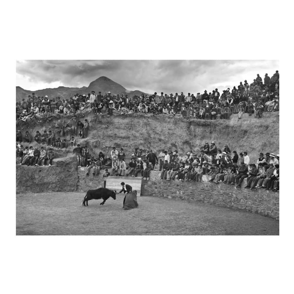 Robert Clarkのインスタグラム：「A bull fight in the central Andes. I would say that the bull won. He gored the matador in the upper thin and sent him to the hospital.  25% off site-wide is yours for a few more hours. Pick up some new art!   Code: EARLYACCESS  Link in bio.  Offer ends at midnight.  #artsale #homedecoration #andeanbullfight #robertclark #robertclarkphotography」