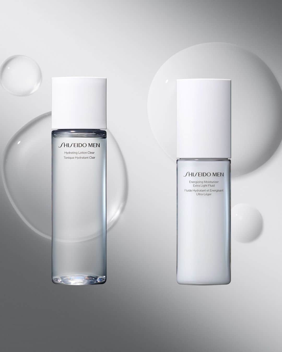 資生堂のインスタグラム：「A well-balanced moisturizing duo: Shiseido Men's Hydrating Lotion and Shiseido Men's Energizing Moisturizer. Lightweight with 32-hour lasting hydration* that improves skin's roughness. ⁣ ⁣ #ShiseidoSkincare #ShiseidoMen ⁣ ⁣ *Clinically tested on 20 subjects.」