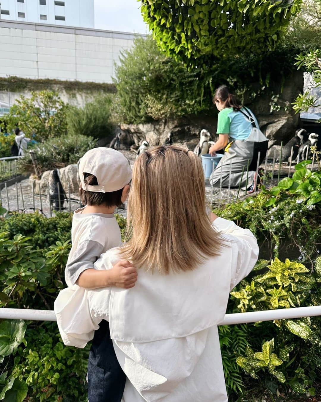 瀬戸サオリのインスタグラム：「水族館🦭興味なかったのに すごく楽しんでくれた♡  ペンギンが並んでご飯もらってて 愛おしすぎ🐧♡♡  #池袋サンシャイン水族館」