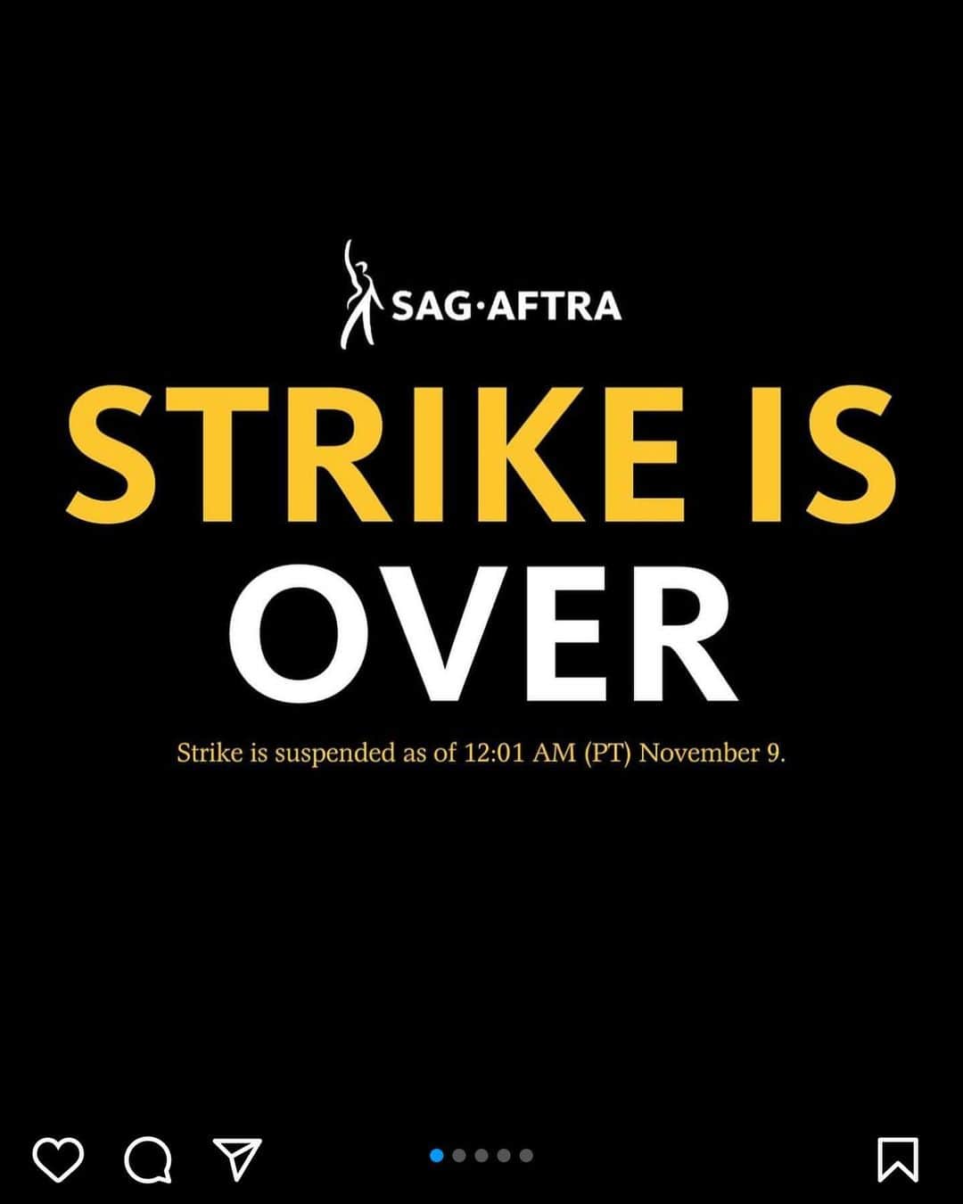 クレア・コフィーのインスタグラム：「THANK YOU @sagaftra NEGOTIATING COMMITTEE FOR LEGITIMATELY SAVING OUR PROFESSION FROM BRINK OF EXTINCTION. NOW LET’S GET ROLLING!!」