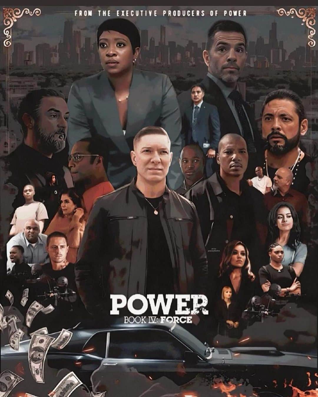 50セントのインスタグラム：「Tomorrow night it’s lit 🔥 FORCE, this is must see Tv. GLG🚦GreenLightGang #bransoncognac #lecheminduroi」