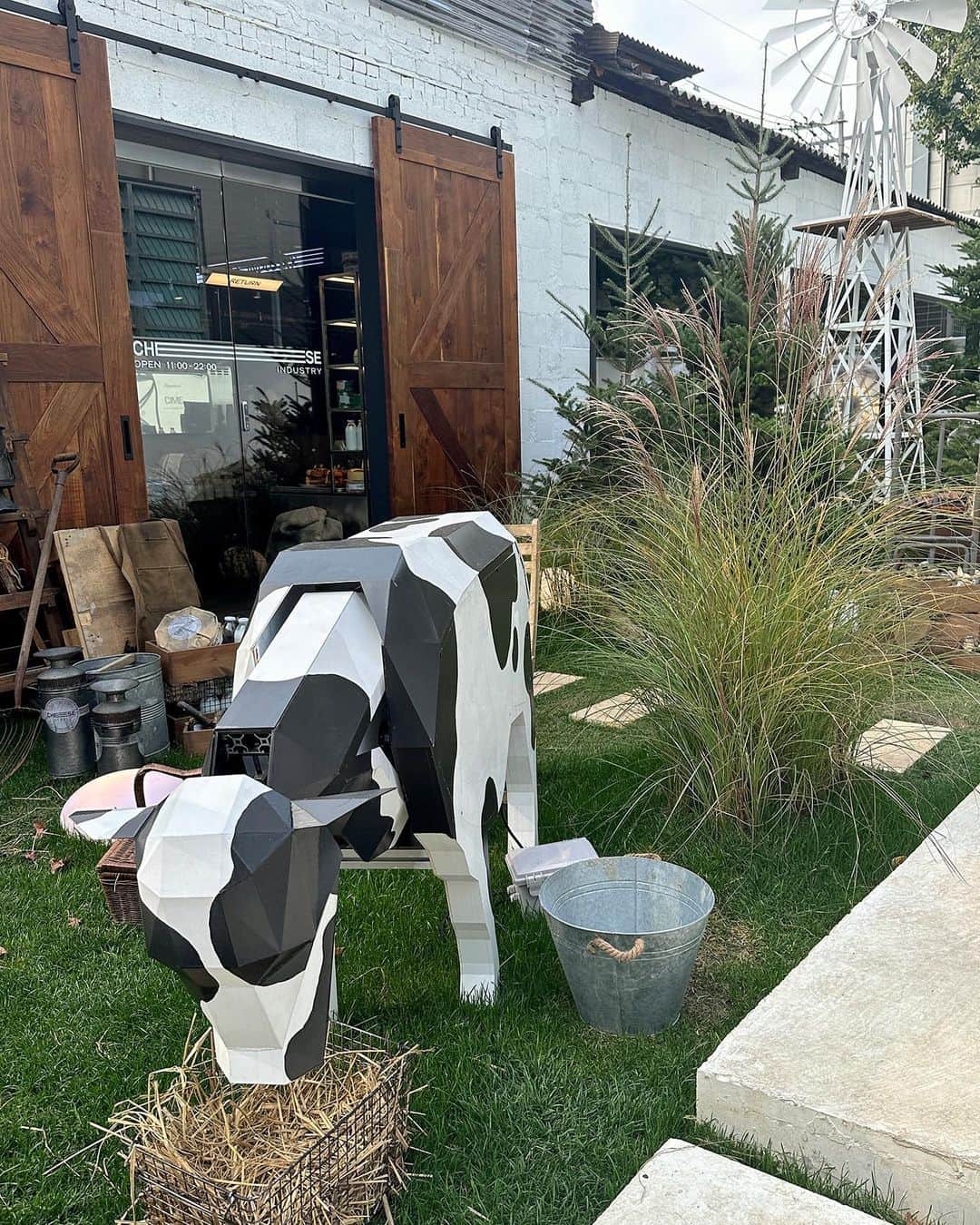 MeJiwooさんのインスタグラム写真 - (MeJiwooInstagram)「성수의 목장에 다녀왔어요🐄🧀🥛🤎 도심 속 귀여운 목장, #치즈인더스트리  오픈한지 얼마 안된 카페인듯싶은데 맛있는게 얼마나 많던지 ㄷ ㄷ  컨셉 진심인ㅋㅋ분위기 완전 대박이에요👏🏻  우리 쥬라기들두 가봐요💚」11月9日 13時46分 - mejiwoo103