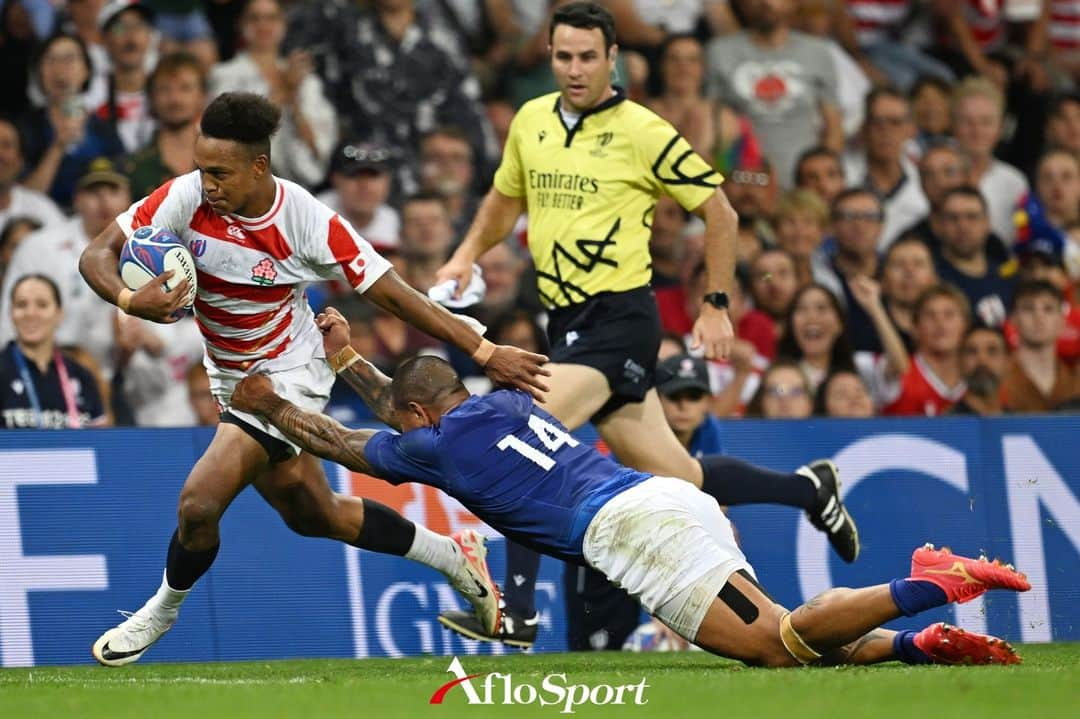 アフロスポーツのインスタグラム：「松島幸太朗/Kotaro Matsushima (JPN),  SEPTEMBER 28, 2023 - Rugby :  2023 Rugby World Cup  Pool D match between Japan - Samoa at Stadium de Toulouse in Toulouse, France.   Photo: @kenjiromatsuo.aflosport  #sportphoto #sportphotography #スポーツ写真」