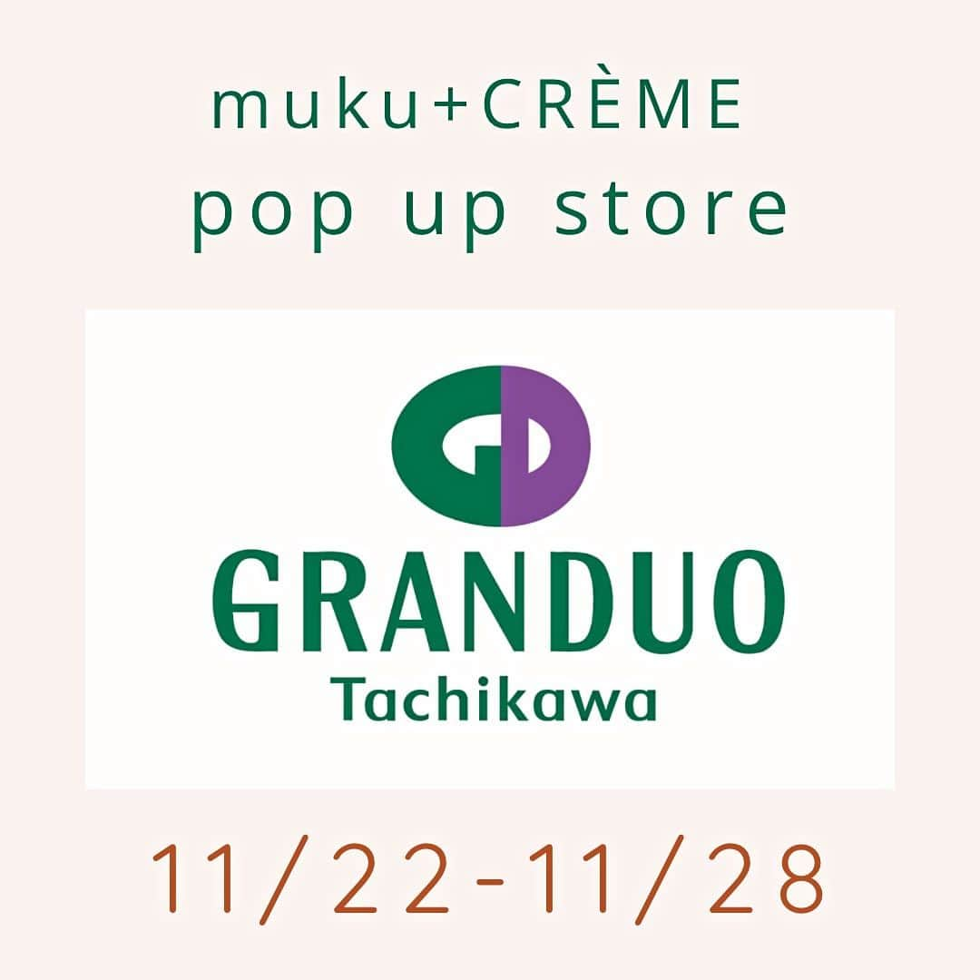 mukuさんのインスタグラム写真 - (mukuInstagram)「立川グランデュオ1F正面口デイリーパーツ イベントスペースにおいて、11／22(水)〜11/28(火)の1週間 muku+CRÈME pop up store を開催致します。⭐️ 昨年ご好評いただいたmuku のムートンシリーズに加え、初お目見えとなるCRÈME のM78シリーズも登場します。⭐️ ふわモコムートンと鏡のような光沢が美しいイタリアテキスタイル、2つの圧倒的な個性とカラフルでワクワクするムクプリュクレムの世界をどうぞお楽しみ下さい⭐️ #立川グランデュオ　#立川　#ふわモコ　#イタリアンテキスタイル　#マカロンバッグ　#キラキラバッグ　#キラキラ小物　#muku+CREME  #muku #crème」11月9日 13時56分 - muku_monterosa