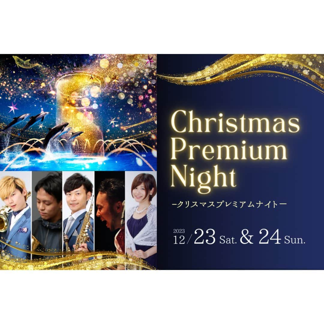 アクアパーク品川のインスタグラム：「12月23日(土)・24日(日)の2夜限定！ 「クリスマスプレミアムナイト」を開催✨  閉館後のアクアパークで、サックス&ドラムの生演奏とコラボした特別なナイトドルフィンパフォーマンスをお届けします🐬🎶  チケットはアトラクションフリーパス付き！  海の世界で、大切な人と幻想的なクリスマスをお過ごしください🎄🐠  ———————————— ⭐️開催日時 12月23日(土)・24日(日) 20:15〜22:00  ⭐️料金 1名さま　4,500円  ⭐️予約方法 WEB事前予約制となります。 詳細はマクセル アクアパーク品川の公式Webサイトをご確認ください。 ————————————  #クリスマスプレミアムナイト #クリスマス #イベント #christmas #クリスマスデート #イルミネーション #マクセルアクアパーク品川 #MaxellAquaParkShinagawa #アクアパーク #aquapark #アクアパーク品川 #aquaparkshinagawa #水族館 #aquarium #水族館デート #デート #お出かけ #冬 #あったかスポット #東京 #都内 #品川 #駅近 #東京観光 #屋内遊び場 #品川プリンスホテル #品プリ」