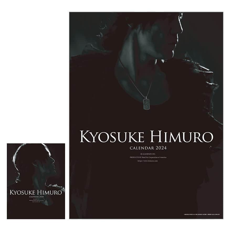 氷室京介のインスタグラム：「《KYOSUKE HIMURO Calendar 2024》 HIMURO.COM SHOPで販売中!!  《KYOSUKE HIMURO Wall Calendar 2024》  壁掛け仕様のカレンダー。写真映えするB3サイズで、月が変わり切り取った後はポスター風に飾る良いサイズ。   《KYOSUKE HIMURO Desktop Calendar 2024》  卓上カレンダー。コンパクトで置き場所に困らないサイズ感。  それぞれ各年代の代表的な写真で12カ月を構成。   ※壁掛けB3、卓上B6共に構成される写真はそれぞれ異なります。  ※ 数量限定の商品のため、在庫がなくなり次第終了となります。  himuro.com/feature/shop  #氷室京介 #kingswing #calendar2024」