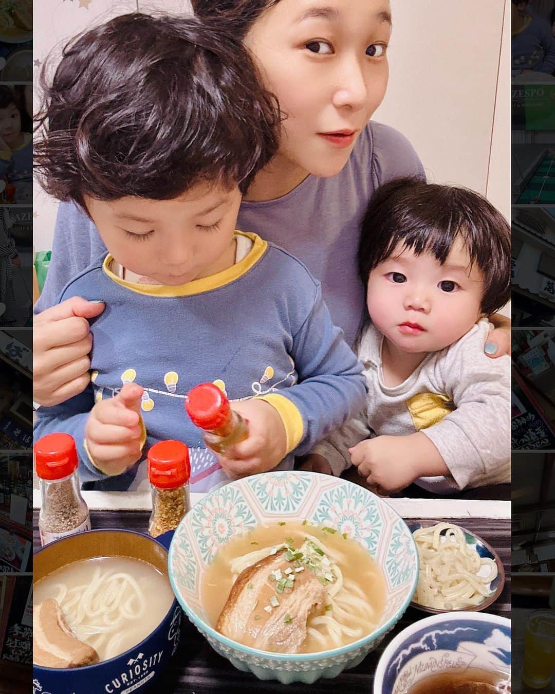 世手子さんのインスタグラム写真 - (世手子Instagram)「#PR Recently, my baby wants to eat the same things as adults👶 Rafute soba with my gluttonous baby and my eldest son🍜 We want to go to Okinawa someday☺️ @08miyarasoba #ラフテーそば たべたわ(^ ^) 沖縄の方言で三枚肉をラフテーっていうんだって(*^_^*) 「泡盛」を使用して煮込んでおり厚くてボリュームがあるが、柔らかく煮込んでいるのでがぶりと噛んでも嚙み切れるほど柔らかいのがポイント(*☻-☻*) プルプル柔らかい皮には、コラーゲンがたっぷりなので美容効果もありながら、美味しさを楽しめるよ（≧∇≦） 最近寿々太郎はんがみんなも同じもの食べれないとめちゃくちゃ怒るのでww 家族みんなで食べたよ(*≧∀≦*) ママは島唐辛子かけて最高に美味しい😋 育児ママでも簡単に作れるからオススメです(*´ー｀*) #宮良そば #宮良そば浦添店 #宮良そば那覇店 #沖縄そば #沖縄そば通販 #沖縄旅行 #沖縄観光 #那覇観光 #沖縄グルメ#全国発送承ります #沖縄そば巡り #沖縄土産 #沖縄そば好き #沖縄そば大好き #沖縄そばランキング #沖縄そば専門店 #オンラインショップ」11月9日 15時33分 - rojide