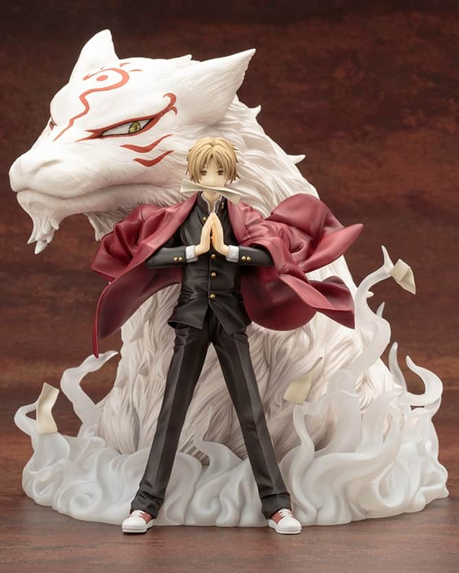 株式会社 壽屋 コトブキヤのインスタグラム：「From the hit anime Natsume's Book of Friends comes a figure recreating the classic scene featuring Takashi Natsume, the boy who can see yokai, and his self-proclaimed bodyguard, Nyanko-Sensei, or Madara, in his true form!  With the kimono draped over his shoulders, Takashi Natsume returns the names of the yokai etched into the Book of Friends with Madara protecting him at his side. Even with the impressive volume of this figure, fans can still experience the gentle atmosphere of the series itself.  Don't miss out on this definitive figure for Natsume's Book of Friends!  This piece encapsulates everything Kotobukiya can share with the world in the ARTFX J series. Add it to your collection today!  ©2008 YUKI MIDORIKAWA,HAKUSENSHA/NATSUME YUJIN-CHO PROJECT  Available May 2024.」