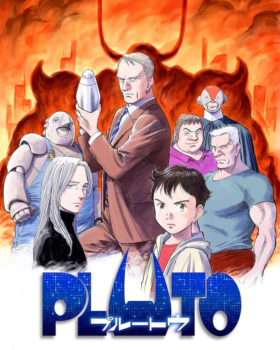 Shinnosukeのインスタグラム：「そういえば先日Netflix「PLUTO」観終わった。 「MONSTER」もそうだったけど浦沢先生の絵柄をかなり忠実に再現されてるのがとても良くて素敵でした。  先日観てきた映画「THE CREATOR」も同じAIロボットがテーマだったし、こういうのってそう遠くない話なんだろうな。  僕は心が弱い人間なので「恨み・怒り・憎しみ」という感情に負けてしまうな、と思いながら観てました。そして現実世界でも戦争が行われているという恐怖。  #pluto #プルートゥ #浦沢直樹 #手塚治虫  #鉄腕アトム #anime」