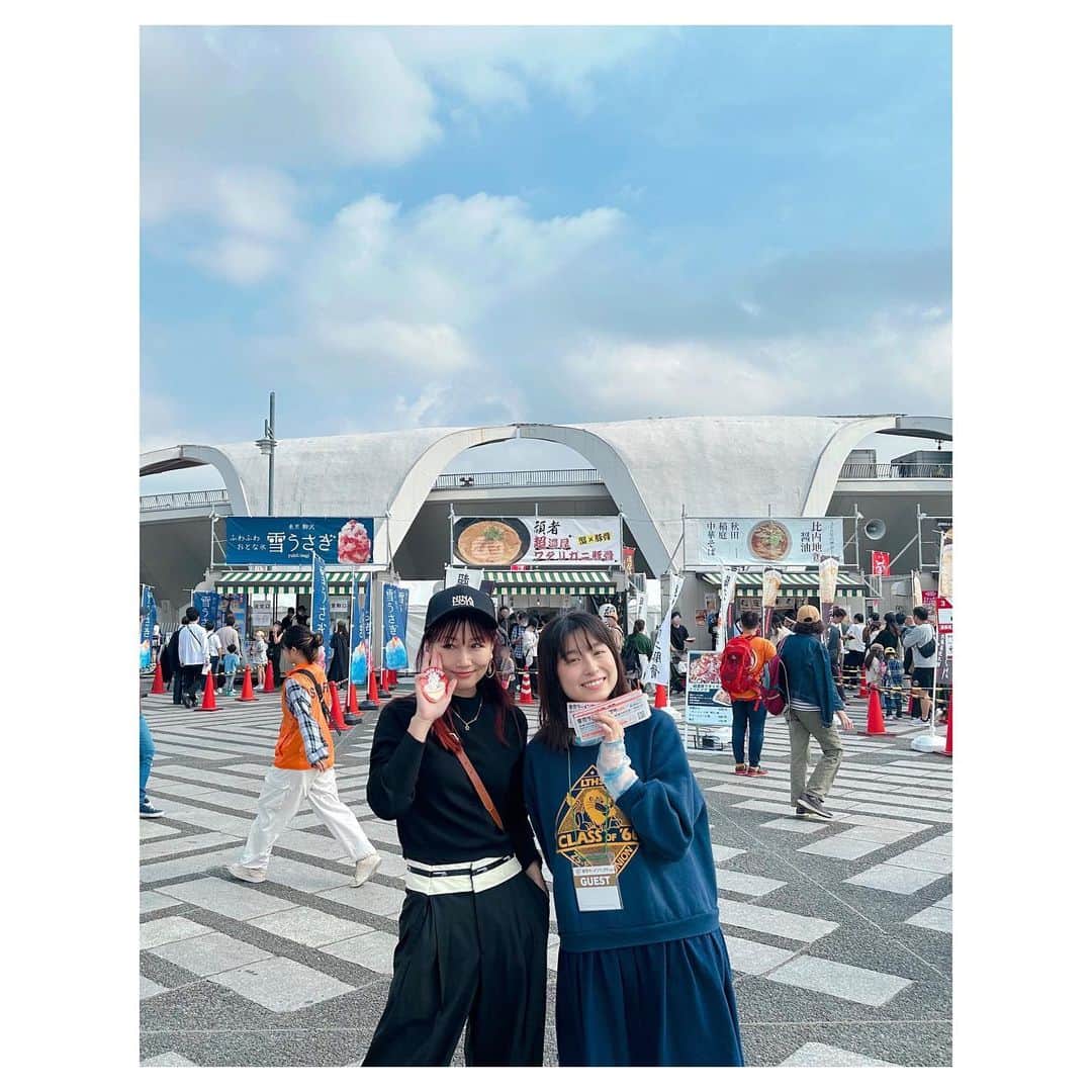 大塚愛のインスタグラム：「やっぱりラーメンだよね2023feat.トミタ栞  AIO　#東京ラーメンフェスタ　#ラーメン #最高 #トミタ栞 #かわいい」