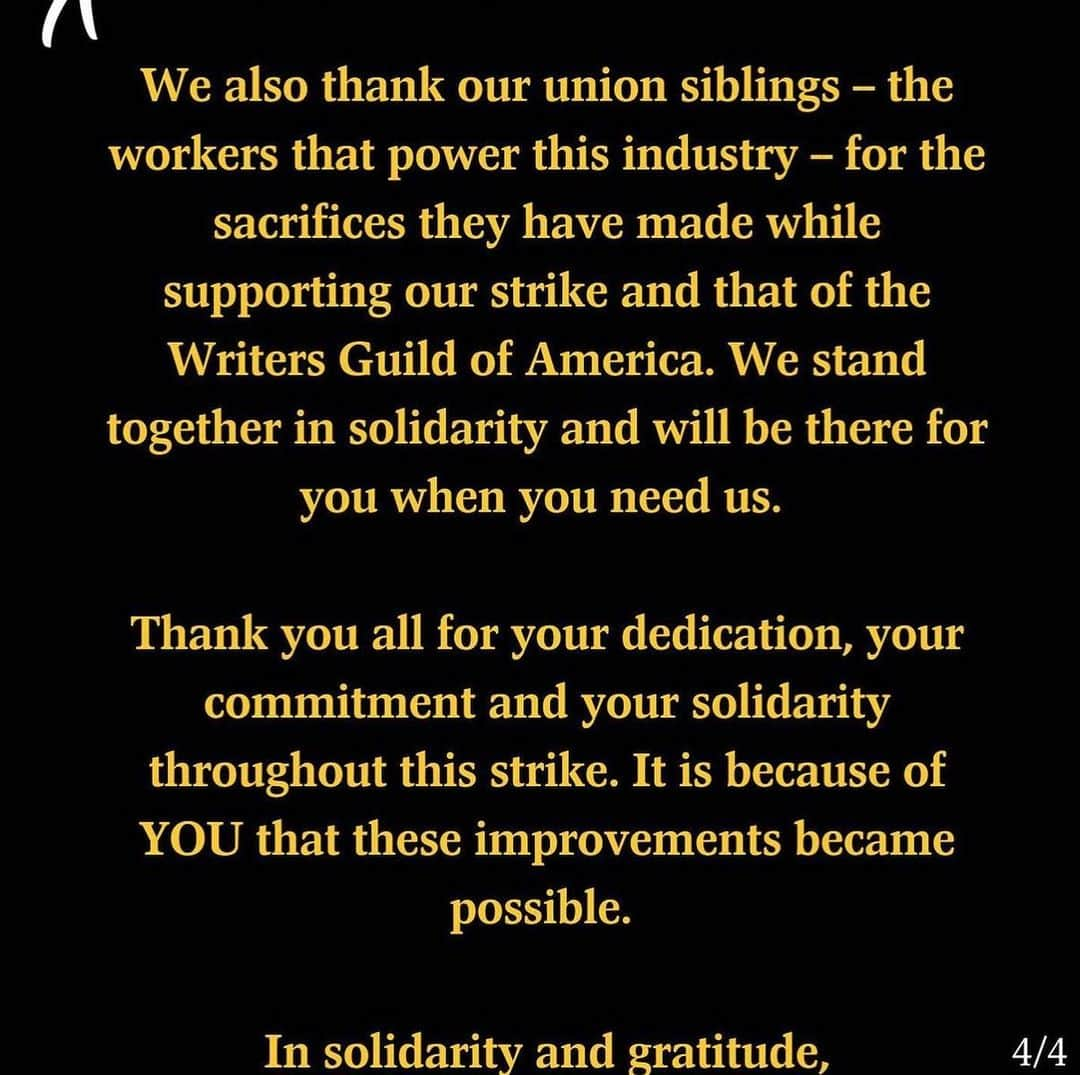 ローラ・ヴァンダーヴォートさんのインスタグラム写真 - (ローラ・ヴァンダーヴォートInstagram)「118 Days. Thank you @sagaftra for fighting for what’s right and fair. Thank you to those in the film/television industry that aren’t SAG members that were directly affected by this. You patiently & kindly supported us to the finish line! Let’s get to work!」11月10日 3時02分 - lauravandervoort