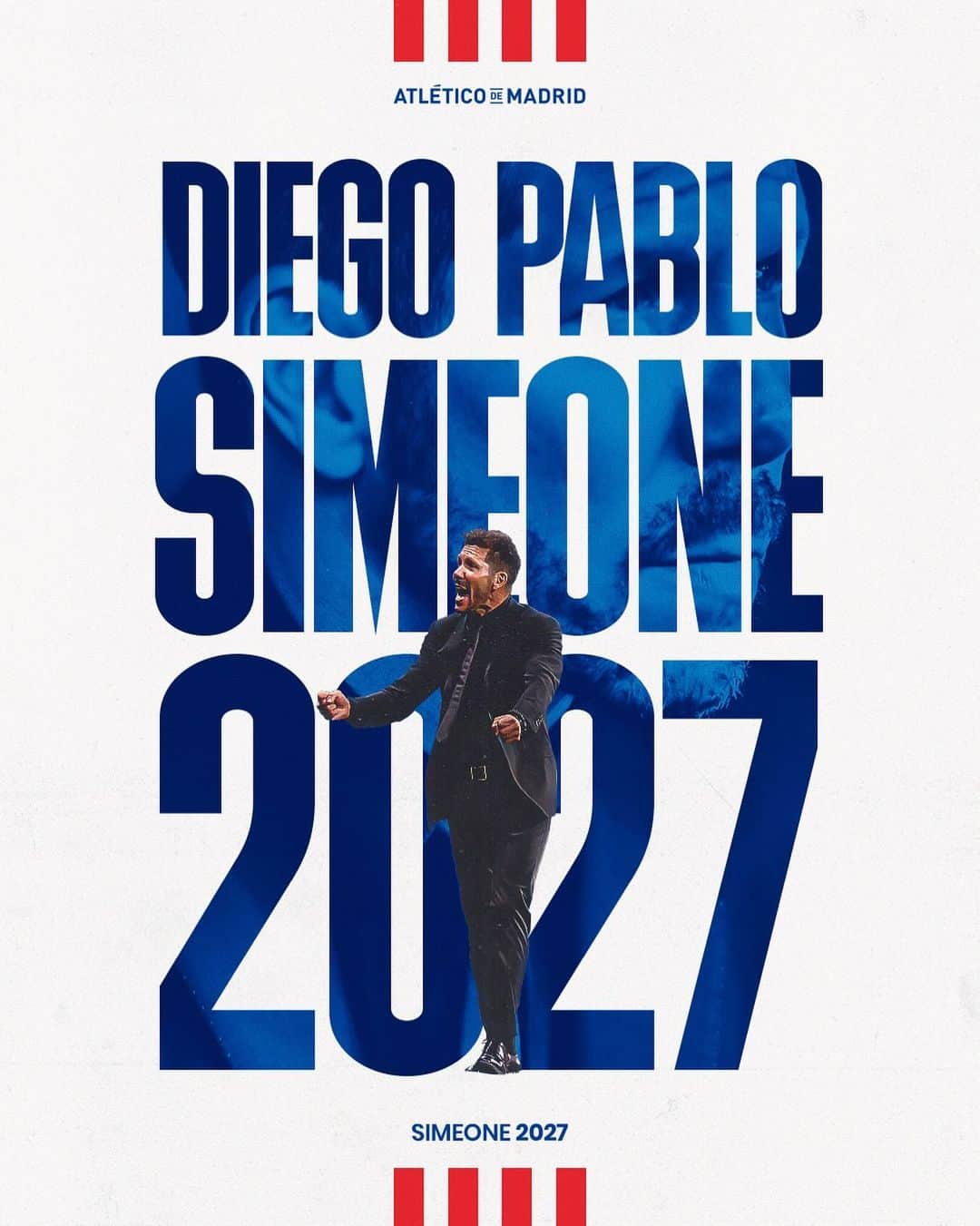 ディエゴ・シメオネのインスタグラム：「#Simeone2027 ❤️🤍」