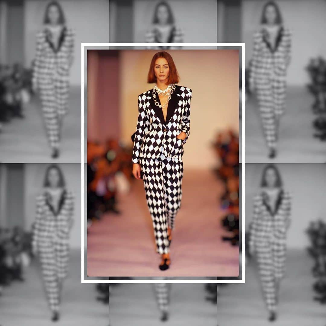 アイザックミズラヒのインスタグラム：「This Spring 1990 IM Original is an absolute vision! ✨ Clean tailoring meets striking prints to create the look of the season.」
