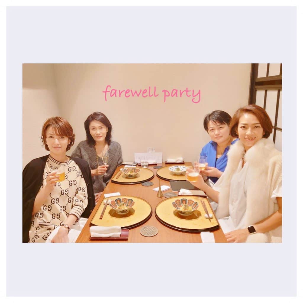 吉瀬美智子のインスタグラム：「辛い時期を支えてくれたママ友、佳美さん(私の奥)の送別会💧 自分の事の様に心配してくれて、素敵な人生へ導いてくれた事、感謝してもしきれないわ✨また帰国したら集まろうね❣️」