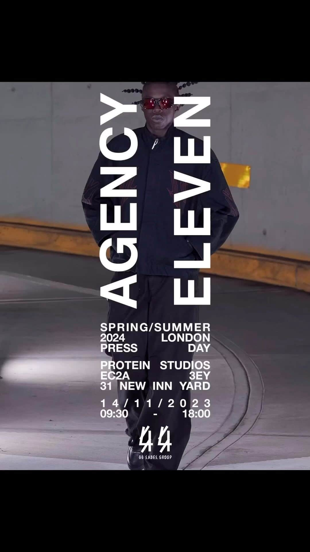 ジョンローレンスサリバンのインスタグラム：「AGENCY ELEVEN Spring/Summer 24 London Press Day   PROTEIN STUDIOS  31 NEW INN YARD EC2A 3EY  Tuesday 14th November  9:30-18:00」