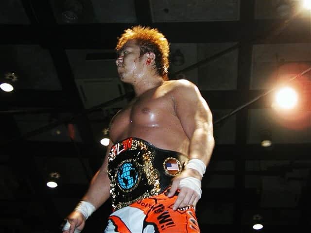 小島聡のインスタグラム：「Satoshi Kojima: MLW World Heavyweight Championship title defense in Japan, 2003. #mlw #mlwfusion #prowrestler #njpw #njpw1972 #champion」