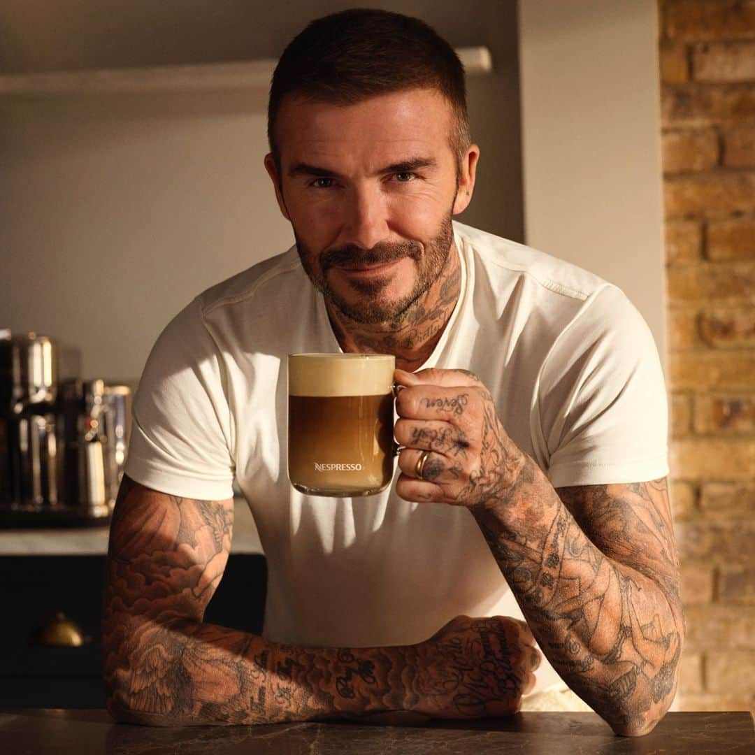 Nespressoのインスタグラム：「Unforgettable style and taste. The perfect match! ​   Comment below your favourite coffee pairing ☕👇​ ​  #NespressoXDavidBeckham」