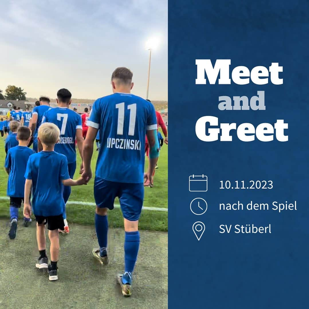 SVホルンのインスタグラム：「Meet and Greet nach dem morgigen Heimspiel 🤝  Morgen hast du nach dem Spiel im beheizten SV Stüberl die Möglichkeit die Mannschaft persönlich zu treffen und Autogramme und Fotos zu ergattern.👋🏼  Be part of it.🫶🏼  #meetandgreet #mannschaft #persönlich #austausch #autogramme #fotos #spielerundtrainer #vorfreude #heimspiel #sv #stüberl #blauweiß #leidenschaftfussball #svhornfamilie #svhorn #bepartofit」