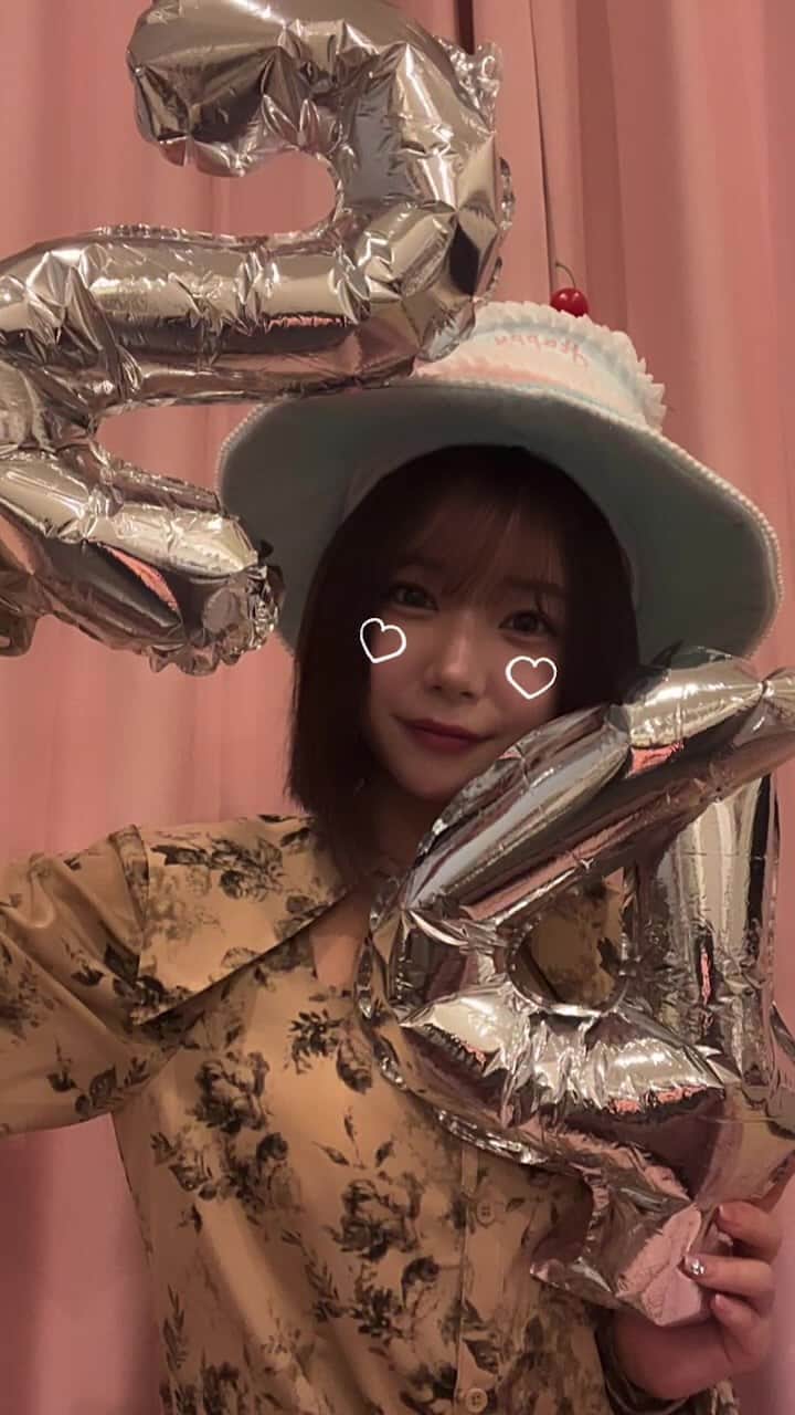 真下華穂のインスタグラム：「24歳記念インライ꜀( ꜆ᐢ. ̫.ᐢ)꜆」