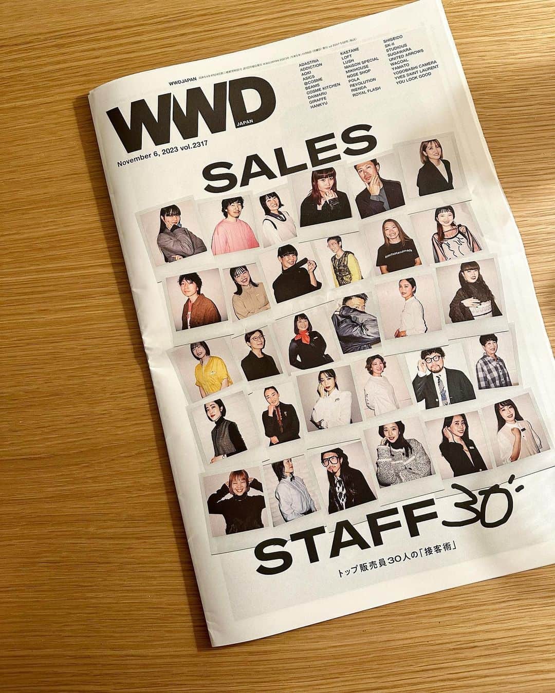 miho uesugiのインスタグラム：「WWDの販売員特集📚 選んでいただけて光栄です。 本当にありがとうございました。 ㅤㅤㅤㅤㅤㅤㅤㅤㅤㅤㅤㅤㅤ  日々お客様に元気を頂きすぎていて、 お客様と接することのない生活がもはや考えられません😭  ㅤㅤㅤㅤㅤㅤㅤㅤㅤㅤㅤㅤㅤ  #WWD#販売員特集」