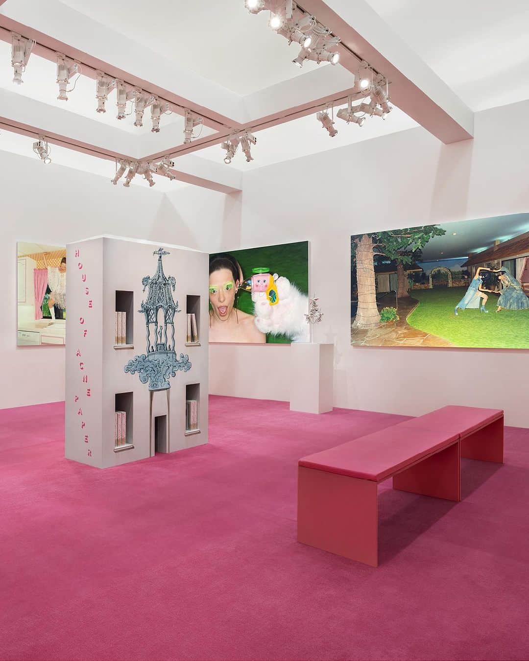 のインスタグラム：「Hi from Shanghai! The House of Acne Paper has arrived at the West Bund Design and Art Fair. Discover our installation presenting ‘The Enchanted Vaults of Dungeon World’, a series of images photographed by #TheoLiu (@Xiangyu_Liu) and styled by @Georgia.Pendlebury, found in issue 18 of #AcnePaper.   The installation is open to the public November 10th 1 pm - 6 pm, November 11th and 12th 12 pm - 6 pm. Visit the West Bund Design and Art Fair to discover more and pick up your copy of #AcnePaper issue 18. ‘House of Acne Paper’ is also available in select bookstores, select #AcneStudios stores, and at acnestudios.com   Cover artwork: #PabloBronstein」