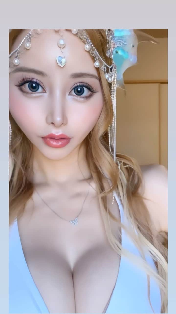 ほずにゃむのインスタグラム：「Mermaid🩵🫧 ͛.*」