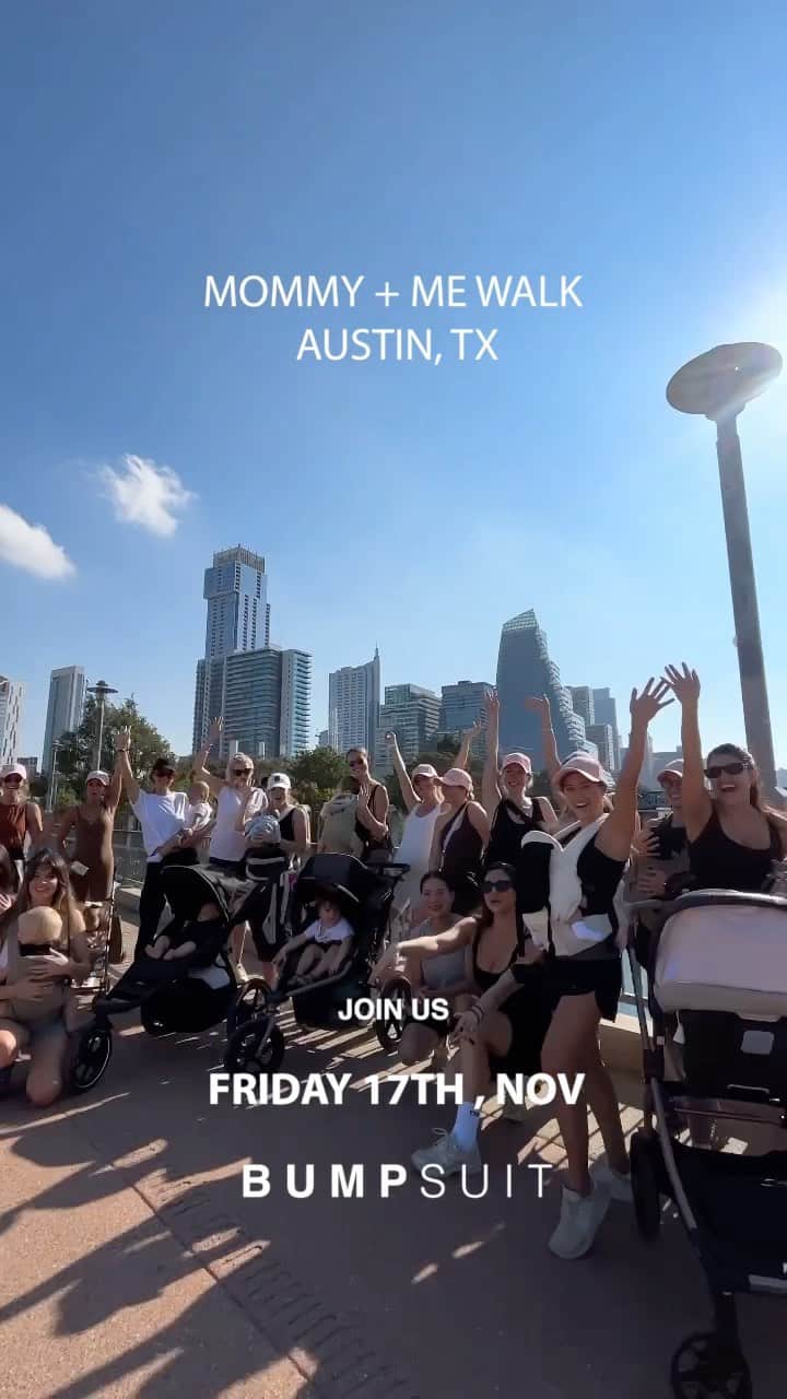 ニコール・トルンフィオのインスタグラム：「🤠HOWDY AUSTIN, MOMMY + ME WALK | FRIDAY 17TH, NOV🤠 (First mama gets an armadillo baby carrier 🤫) COME JOIN OUR VILLAGE AS WE PUT SOME PEP TO OUR STEP! MEET US AT THE STEVIE RAY VAUGHAN SATUE & AROUND LADY BIRD LAKE! See ya’ll  on town lake @ 10am!   🩶🪩BRING YOUR ARMADILLO BABY CARRIERS 🪩🩶  Follow this link to RSVP  https://www.eventbrite.com/e/bumpsuit-mommy-me-walk-austin-tickets-755622837247?aff=oddtdtcreator」