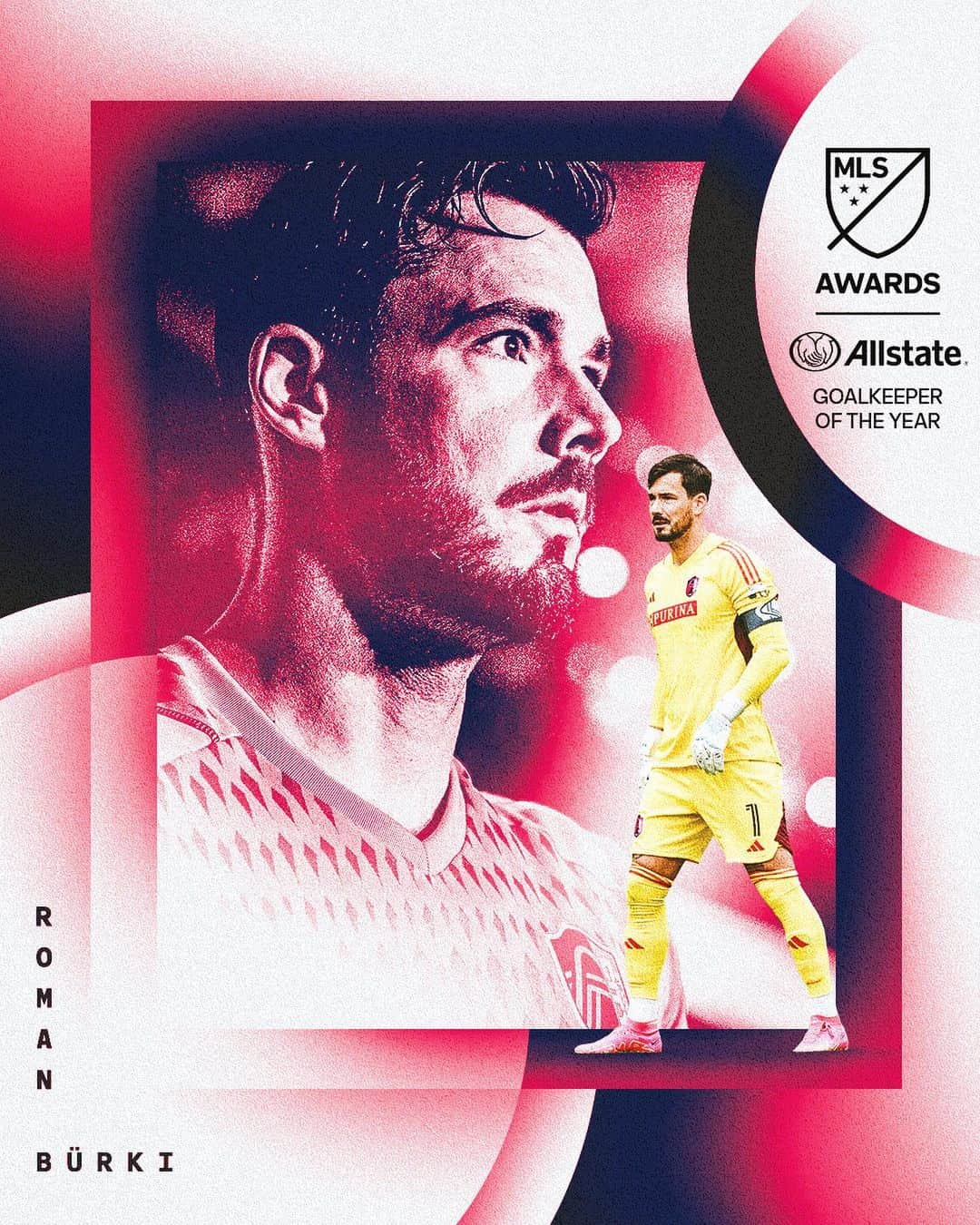 ロマン・ビュルキのインスタグラム：「123 Saves. 8 clean sheets. One historic season in St. Louis. ⭐️ Your 2023 Allstate Goalkeeper of the Year: Roman Bürki.」