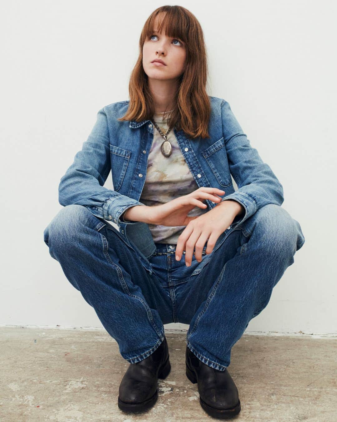 RE/DONEのインスタグラム：「Paradigm Shift: a return to a simpler era of dressing. ​​​​​​​​ ​​​​​​​​ Drop 1 of the Winter 2023 collection features denim ready-to-wear, sheer tissue tees, upcycled military styles, and more. Now available online and in-store. ​​​​​​​​ ​​​​​​​​ Talent: @joanne.zijlstra​​​​​​​​ Photographer: @mariathornfeldt @louisethornfeldt​​​​​​​​ Creative Agency: @ljbtnstudio​​​​​​​​​​​​​​​​​​​​​​​​ Stylist: @lolitajacobs​​​​​​​​​​​​​​​​​​​​​​​​ Makeup: @_celinemartin_ ​​​​​​​​ Hair stylist: @yoannfernandez​​​​​​​​ Casting Director: @arthurmejean ​​​​​​​​ Production: @arthuretphilippine」