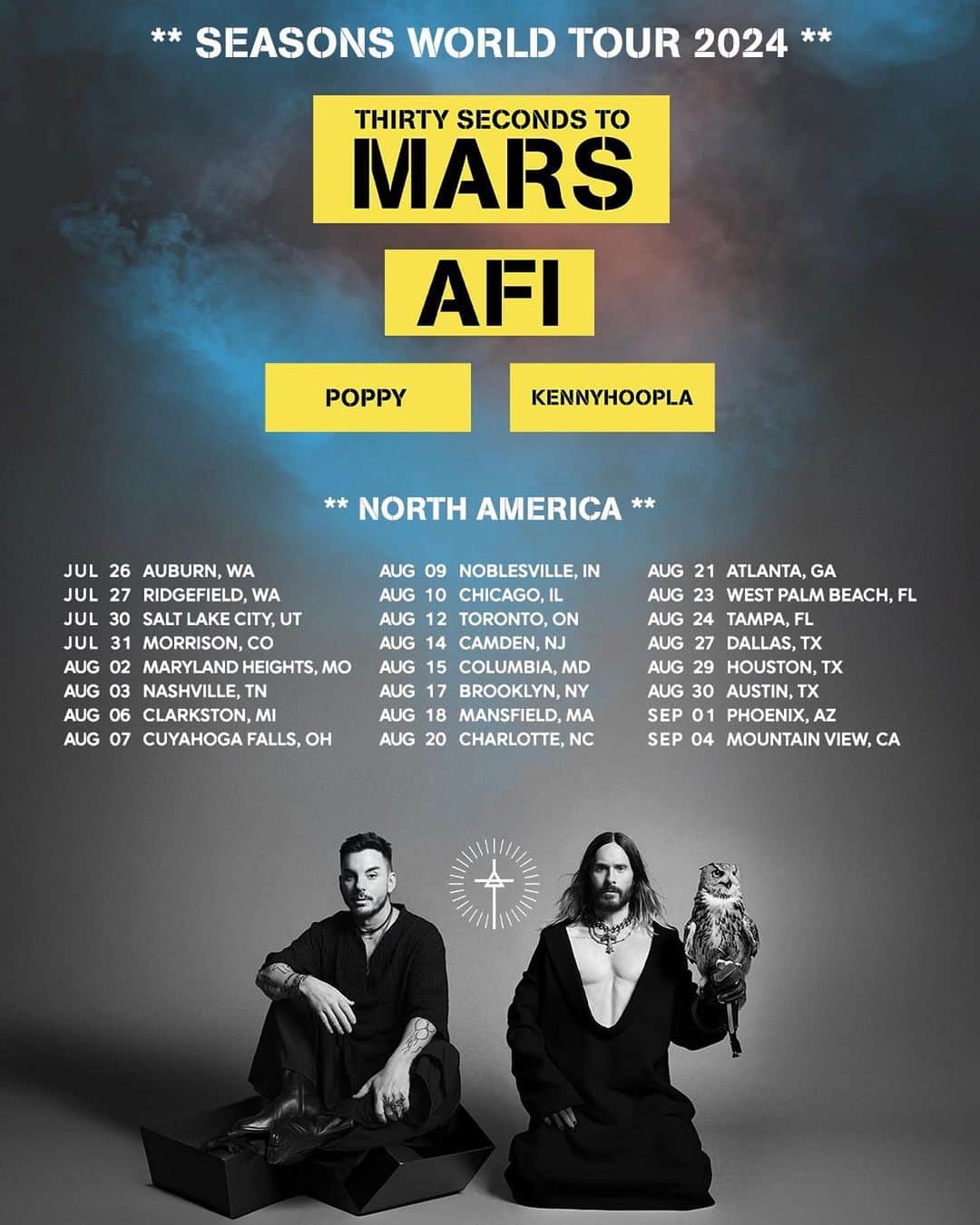 AFIさんのインスタグラム写真 - (AFIInstagram)「We’re joining @30secondstomars on tour this summer. Tickets go on sale Fri, Nov 17. Can’t wait to see you all.   📷: @brandonsharks」11月10日 0時23分 - afireinside