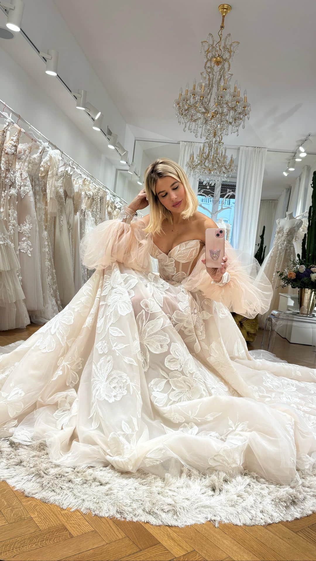 Galia Lahavのインスタグラム：「Is this the one? @cliziaincorvaia Draped in Dreams: Galia Lahav’s Exquisite Haute Couture Unveiled✨ #Galialahav #glbride」