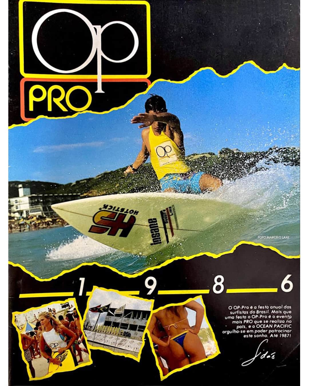 オーシャンパシフィックのインスタグラム：「OP Pro Brazil 1986 Poster #ThrowbackThursday」