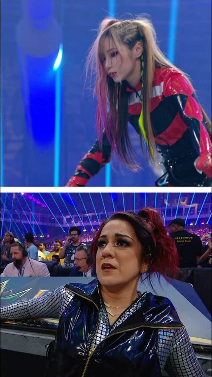 WWEのインスタグラム：「@itsmebayley was in shock 😱」
