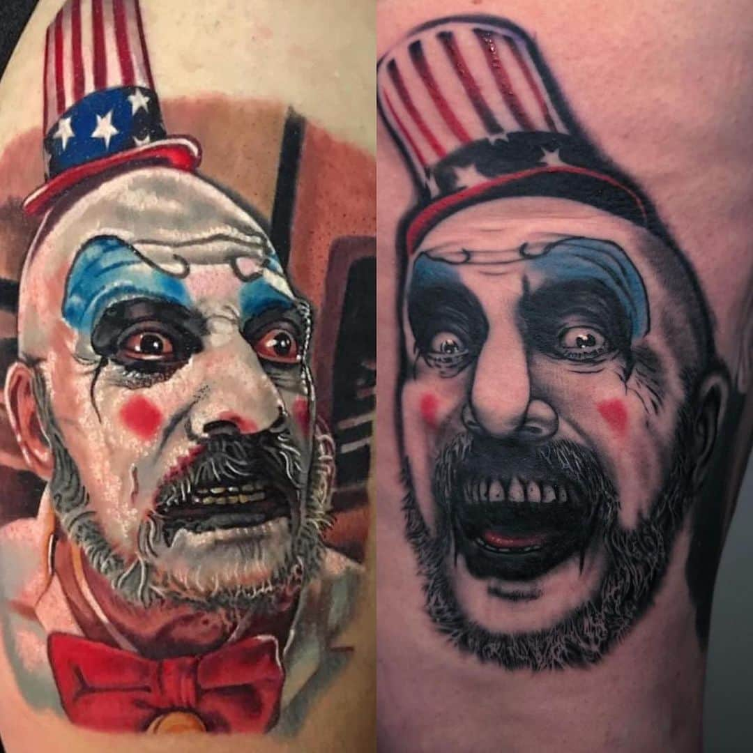 ロブ・ゾンビさんのインスタグラム写真 - (ロブ・ゾンビInstagram)「Lots of killer Firefly family tattoos popped up over Halloween. 🎃 Check them out. #houseof1000corpses #thedevilsrejects #robzombie」11月10日 0時52分 - robzombieofficial