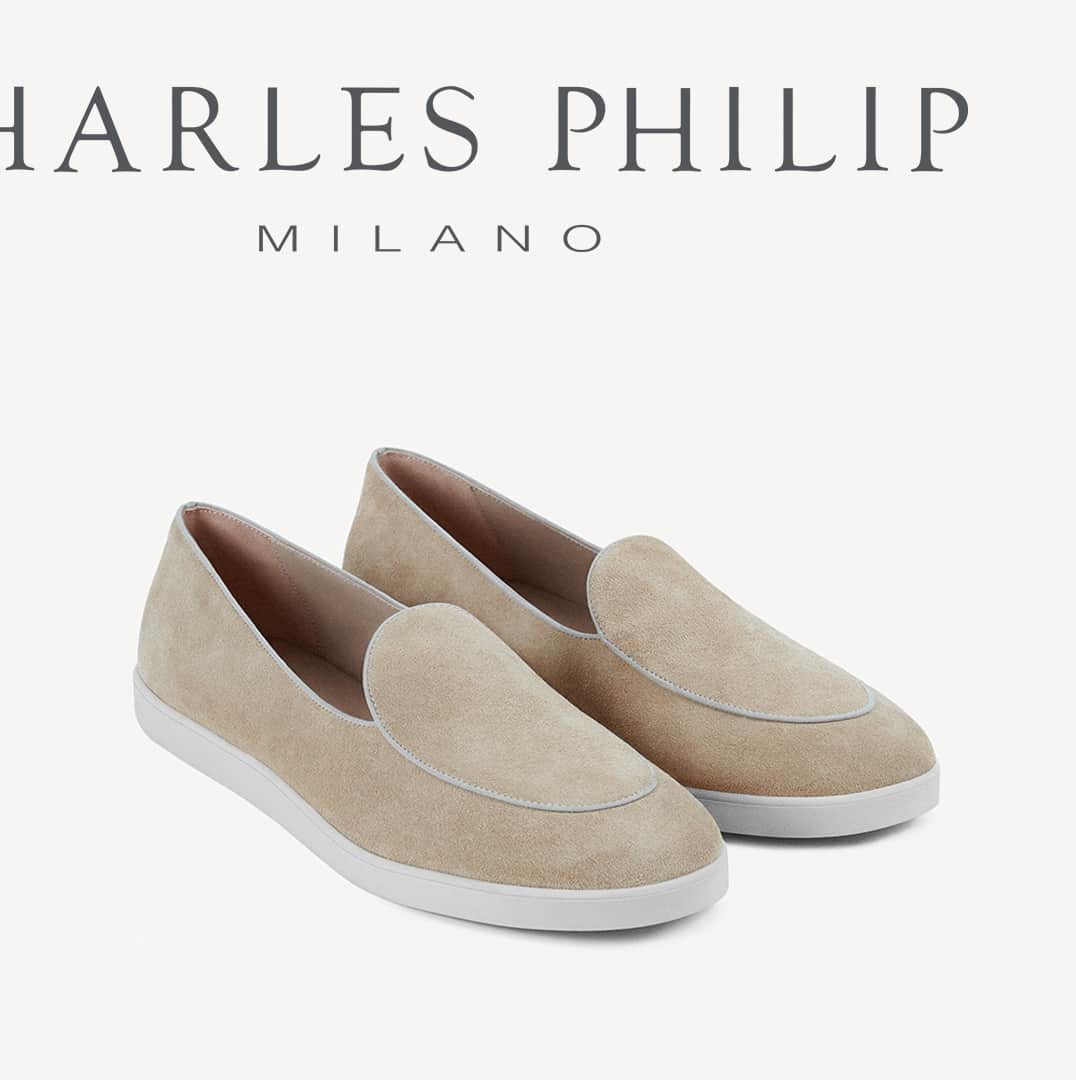 チャールズフィリップのインスタグラム：「Step into fall with 'Spirito' in beige. Discover the Charles Philip Milano Fall/Winter 2023 men's collection at the link in bio.」