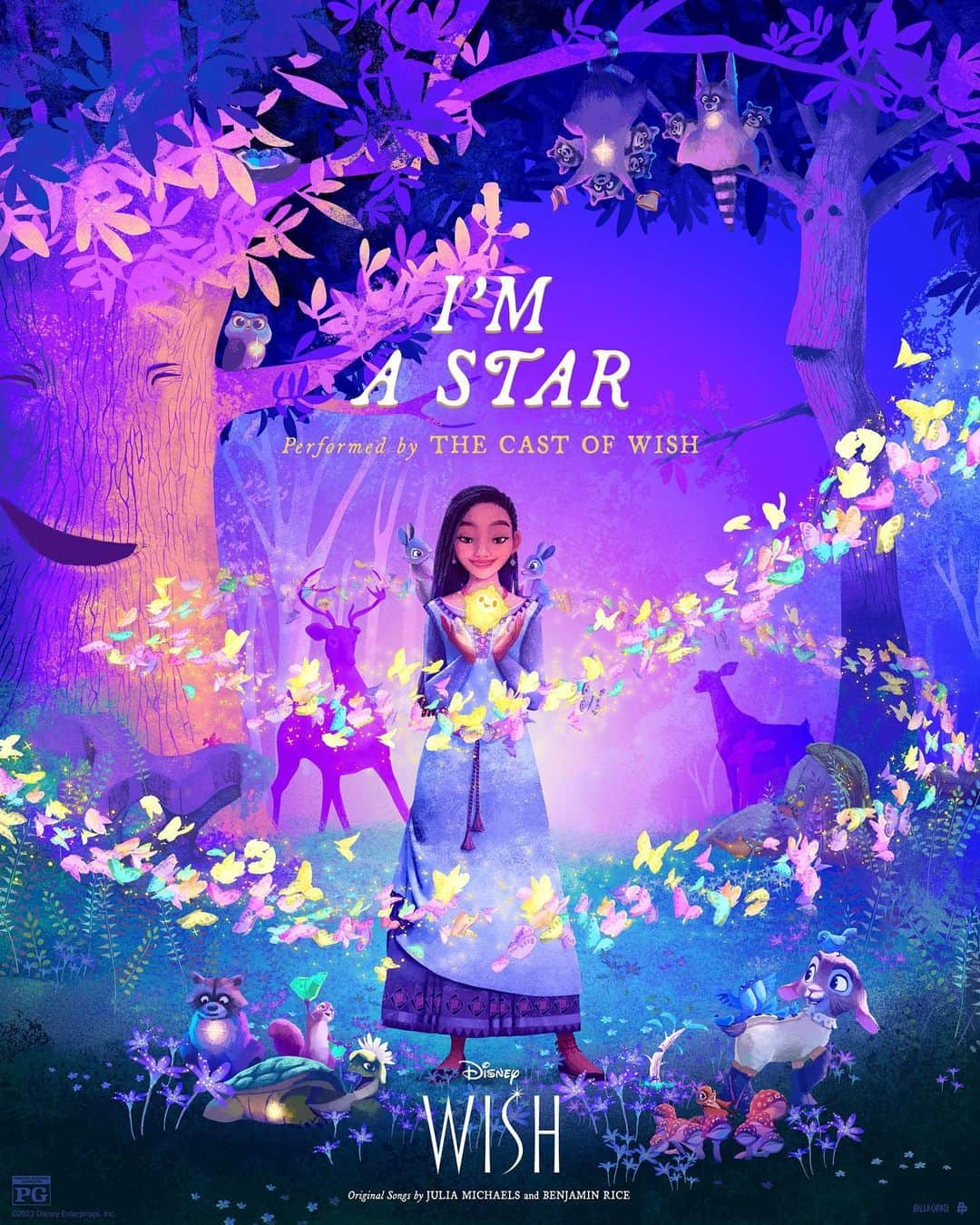 ウォルト・ディズニー・アニメーション・スタジオズのインスタグラム：「"I'm A Star" performed by Ariana Debose and the cast of Wish.⭐️🌠🌟  See Disney's #Wish coming to theaters November 22. Get Tickets Now.  🎨: @bellagrace」