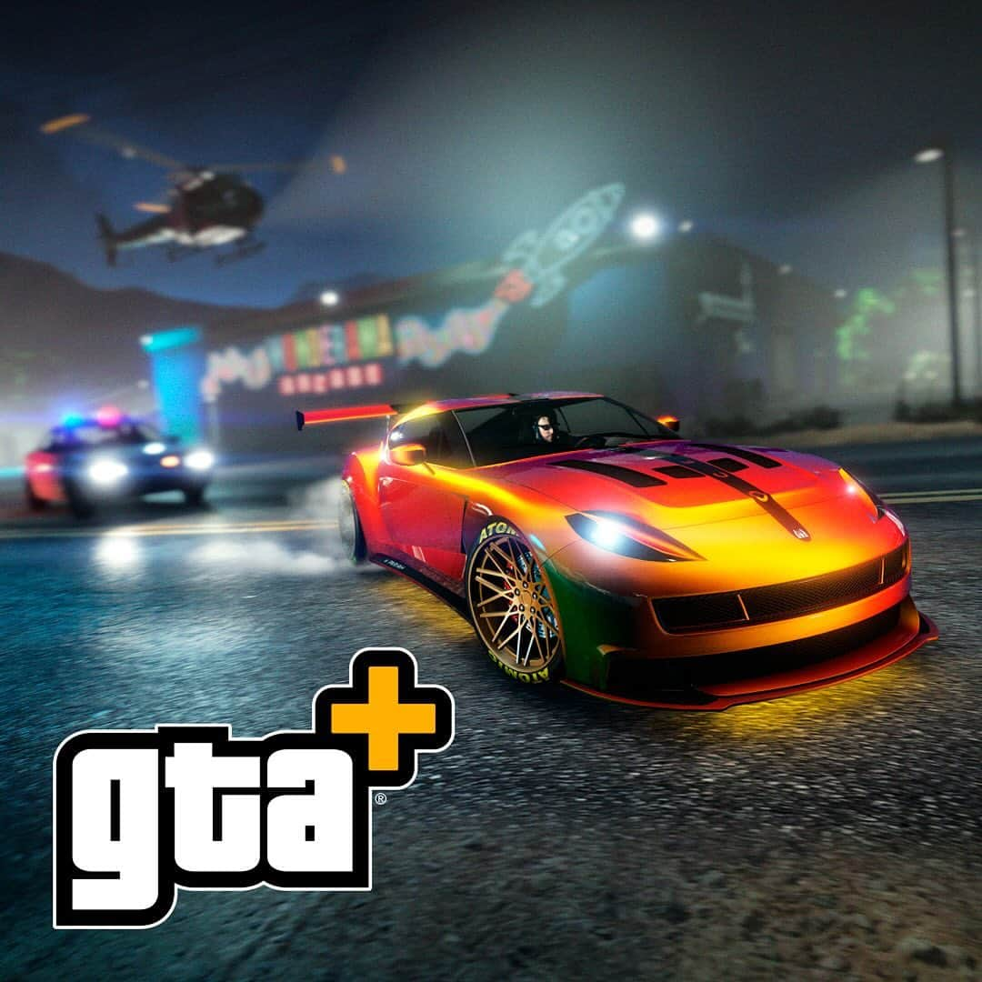 ロックスター・ゲームズのインスタグラム：「GTA+ Members can now drive off in a free Ocelot Pariah (Sports) courtesy of The Vinewood Car Club, stake out The Diamond Casino vault for a boosted chance of finding gems, collect matching fast-food sweats, and more with the latest benefits.   Also, download Grand Theft Auto: Liberty City Stories or Chinatown Wars on iOS and Android devices to enjoy 30 minutes of free gameplay. GTA+ members can unlock full game access by logging in with their Rockstar Games account.   For full details visit rockstargames.com/gta-plus」