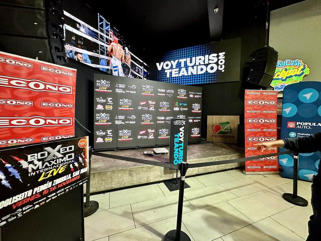 ミゲール・コットのインスタグラム：「💥Todo ready para comenzar el Pesaje Oficial de Boxeo Al Maximo Internacional💥  🗓️10 De Noviembre 📍Col. Pedrín Zorrilla 🎟️Boletos en @prticket」