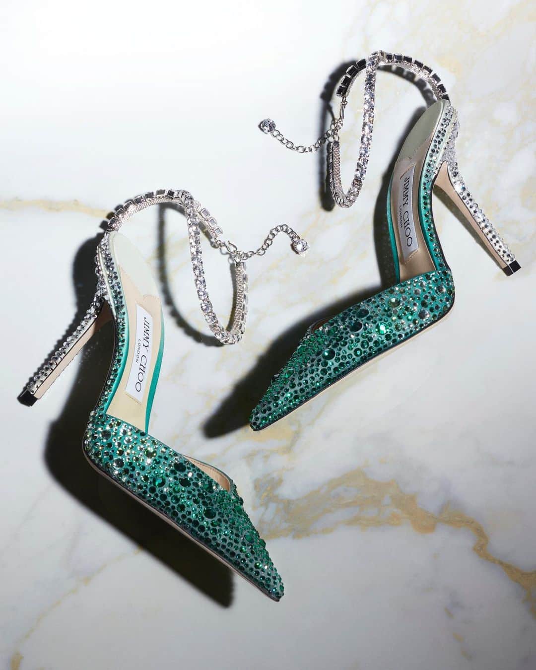 Jimmy Chooのインスタグラム：「“Saeda is the height of refinement, to me, this exquisite pump is a work of art”  - Sandra Choi, creative director #JimmyChoo」