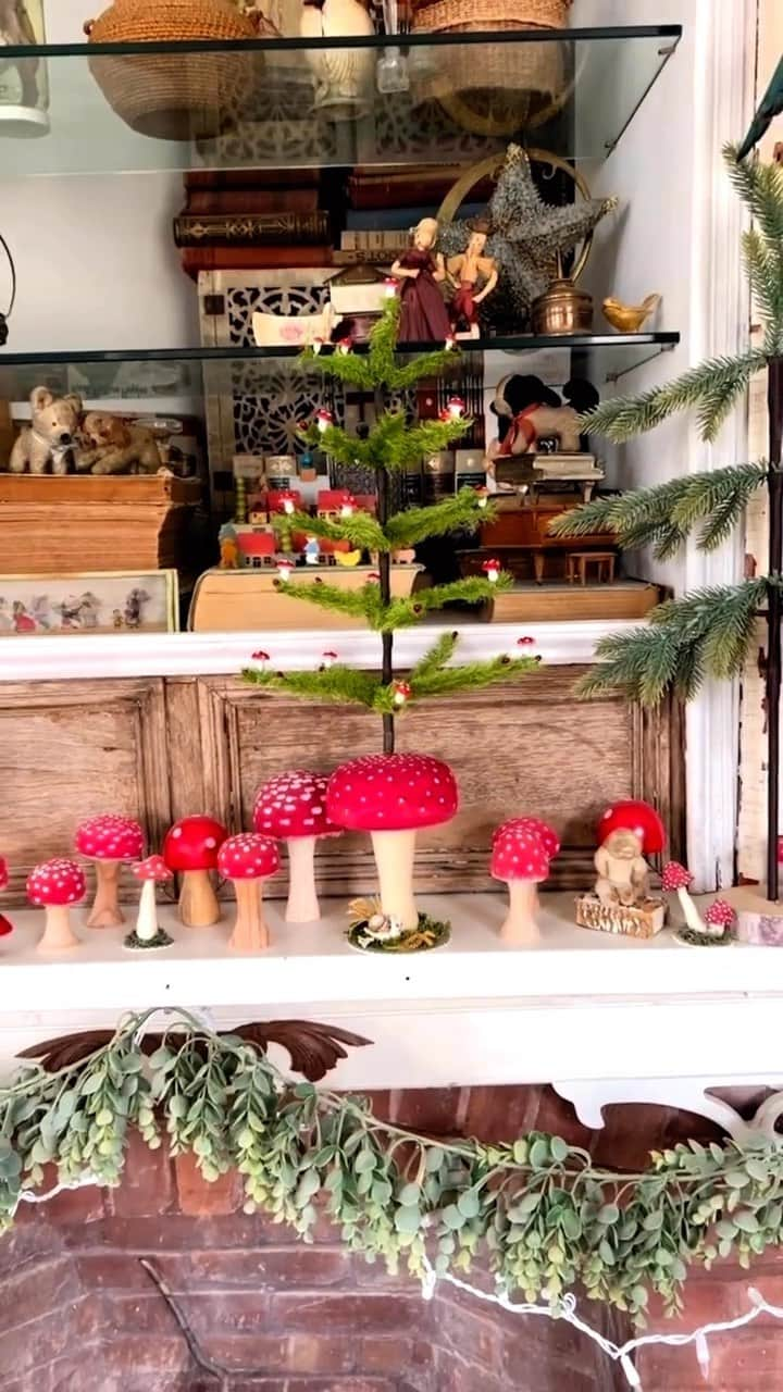 etsyのインスタグラム：「When you find the cottagecore tree of your dreams 🍄 🎄 ✨ Handmade by @vintagebycrystal」