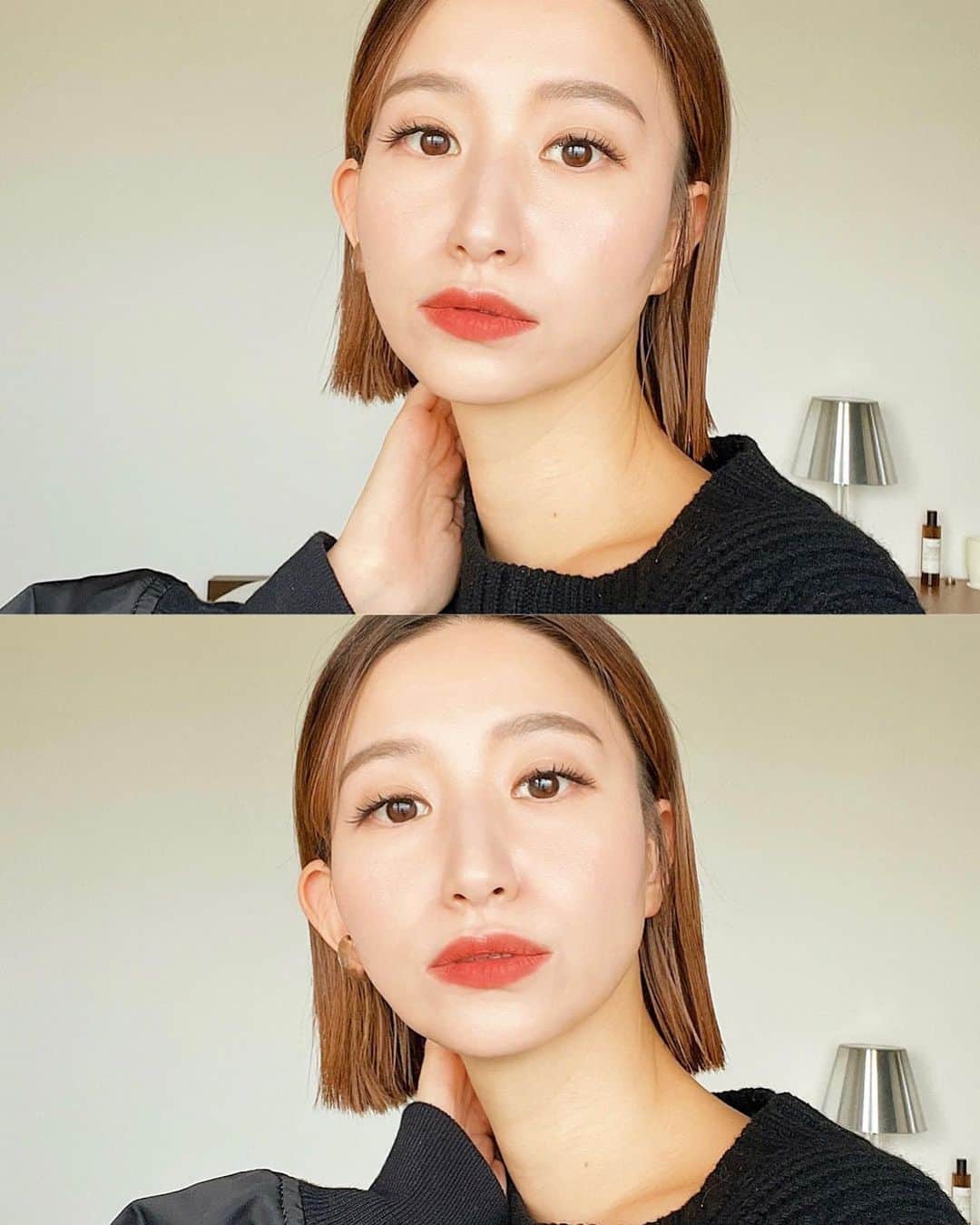 伊藤沙菜のインスタグラム：「・ まつげパーマに移行してる友人が多いがまだマツエク派🥹 ㅤㅤㅤㅤㅤㅤㅤㅤㅤㅤㅤㅤㅤ マツエクはもうまさこちゃんにしか頼めなさそうです🥹 @aminas0202  いつもありがとう🥹 ㅤㅤㅤㅤㅤㅤㅤㅤㅤㅤㅤㅤㅤ そしてリップの質問が多かったのだが @toonecosmetics 【カラーブロッサム09 】 @muzigae_mansion 【003 STRANGER】 重ね付けです🫡🔥」