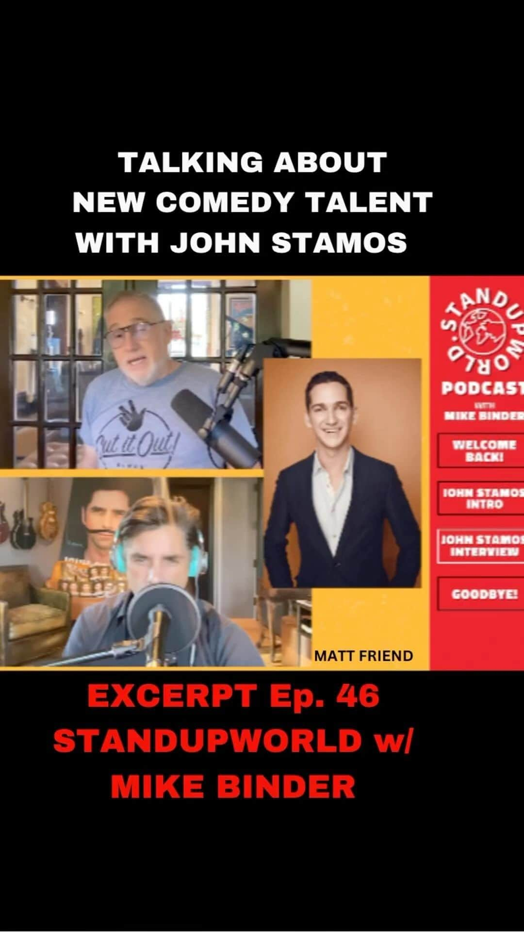 ジョン・ステイモスのインスタグラム：「New Episode out this weekend with my pal @johnstamos @yannispappas It's a good one. #standupworld #podcasting #podcastersofinstagram #standupcomedy」