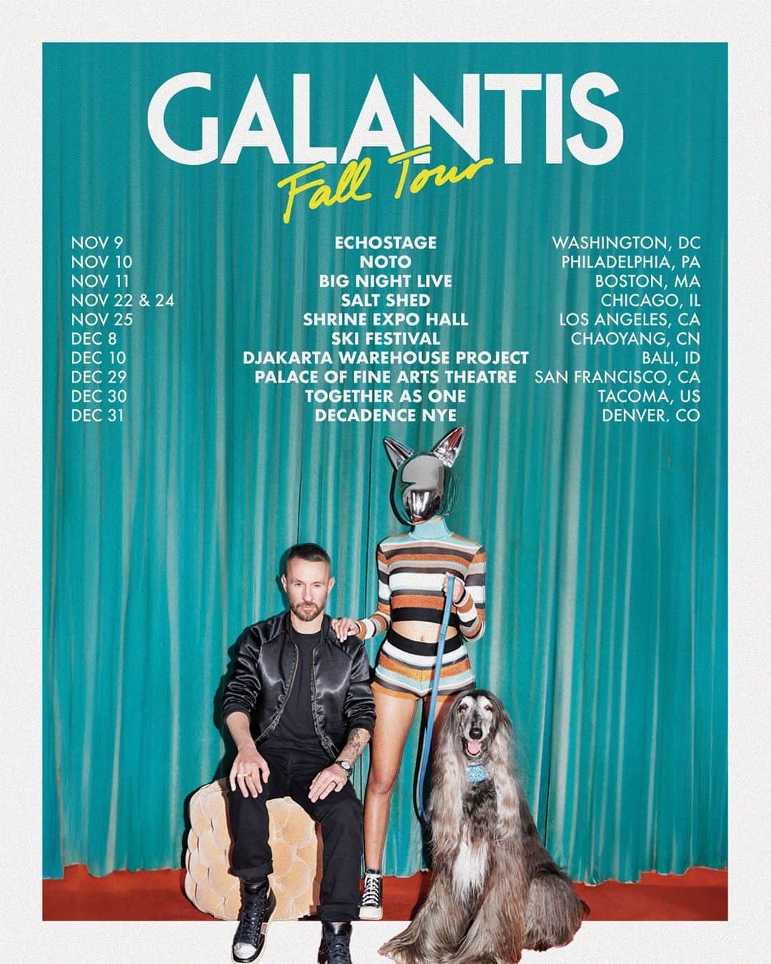 ギャランティスのインスタグラム：「FINAL tour dates of 2023! ✈️ 🥳Ready to share the love and close out an incredible year of new music 🪩🍾🥂🔥♥️  Where will I see you? 📍🌎♥️」