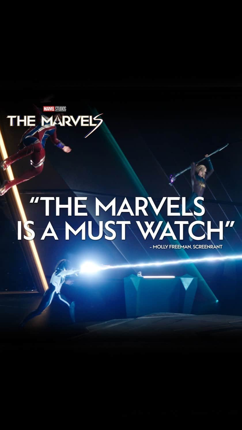 Marvel Entertainmentのインスタグラム：「“The Marvels is a must watch.”  Don’t miss #TheMarvels in theaters now. Get tickets now at the link in bio.」