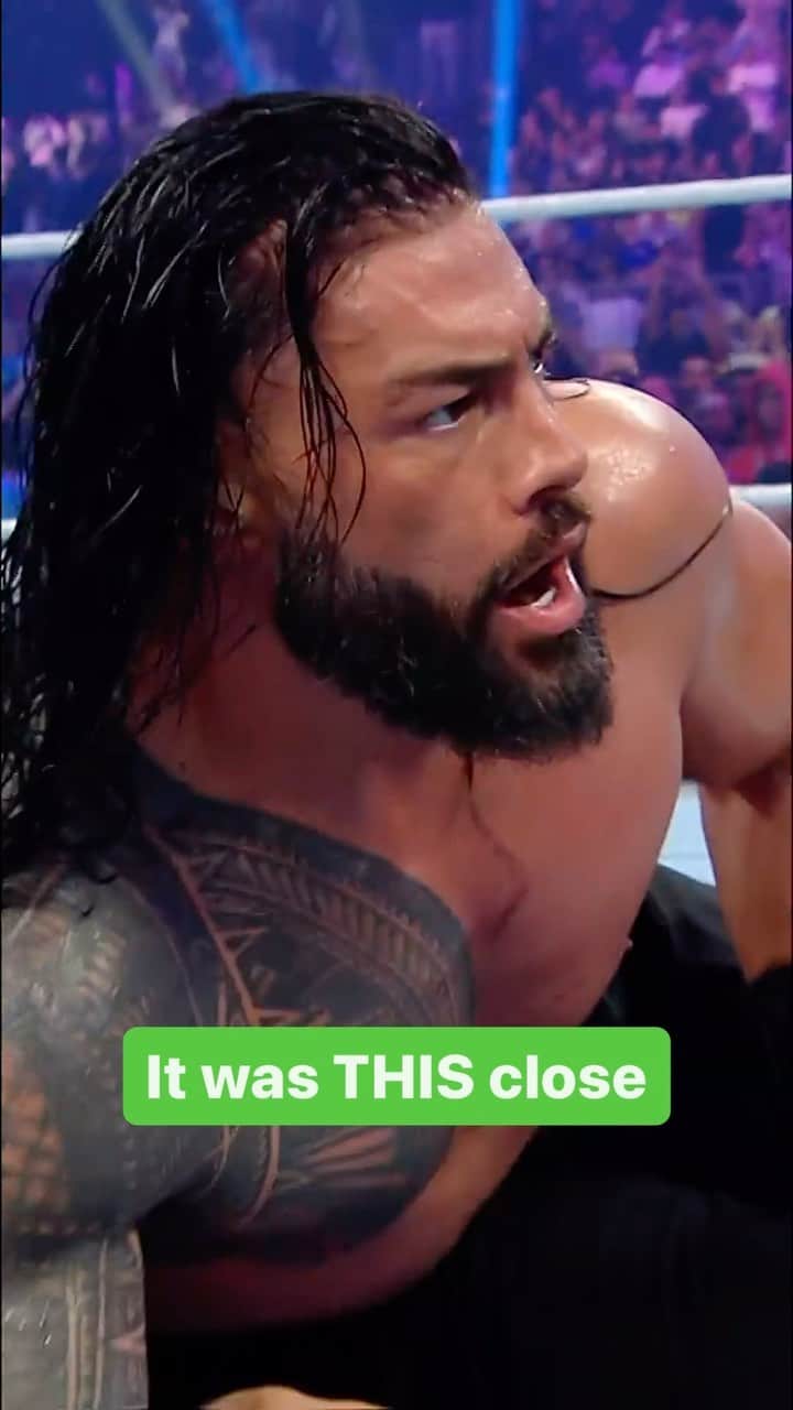 WWEのインスタグラム：「@reallaknight had @romanreigns SHOOK with this kickout at #WWECrownJewel 😳」