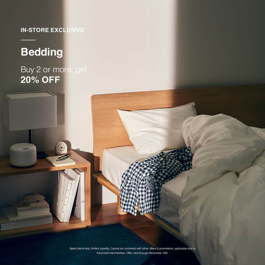 MUJI USAさんのインスタグラム写真 - (MUJI USAInstagram)「Join us for the coziest event of the season 🛌🧣  Swipe for a look at our in-store exclusive and online promotions, from today 11/9 to Tuesday 11/14.  #MUJI #MUJIUSA」11月10日 5時00分 - mujiusa