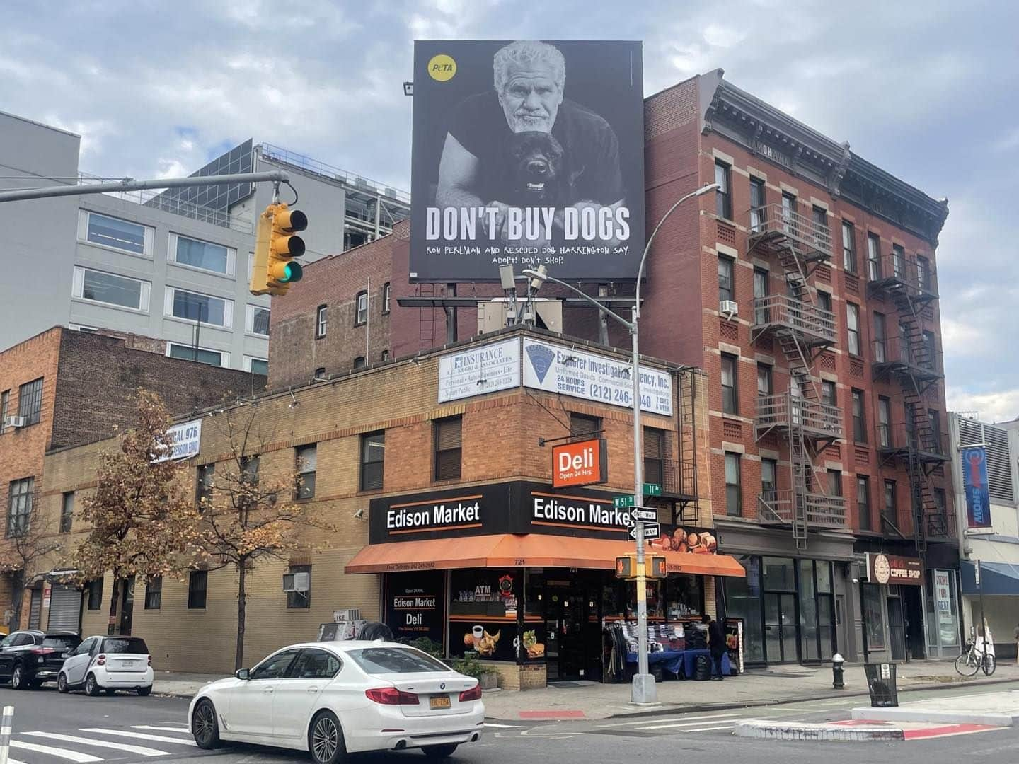 ロン・パールマンさんのインスタグラム写真 - (ロン・パールマンInstagram)「Me n Harrington looking down on Hell’s Kitchen in the good and great NYC. And proud to be a part of the important work @Peta is doing to make this a more humane world.」11月10日 5時18分 - perlmutations