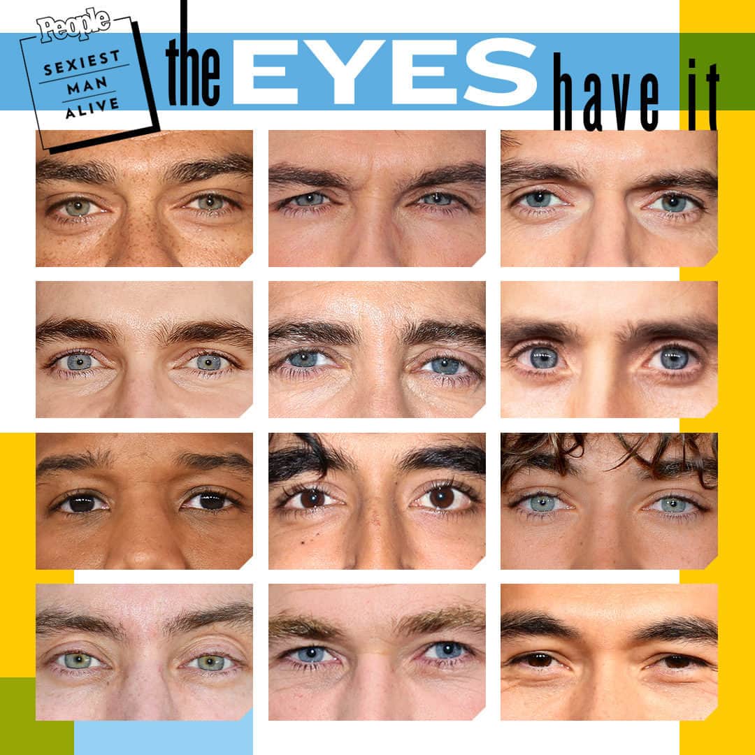 People Magazineのインスタグラム：「Think you know who's got the most smoldering stare in Hollywood? 👀 Take our #SexiestManAlive "The Eyes Have It" quiz to see just how well you can see into the window to these twelve handsome guys' soul.   The answers are in our bio link. | 📷: Getty」