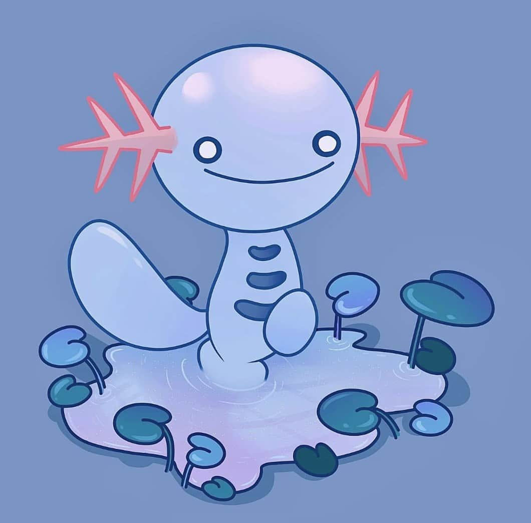 Pokémonのインスタグラム：「Wooper is a form of self care 😊  ✏ @rosee_art ✏ @artbyridley」